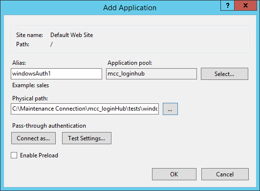 Add Application Information Menu
